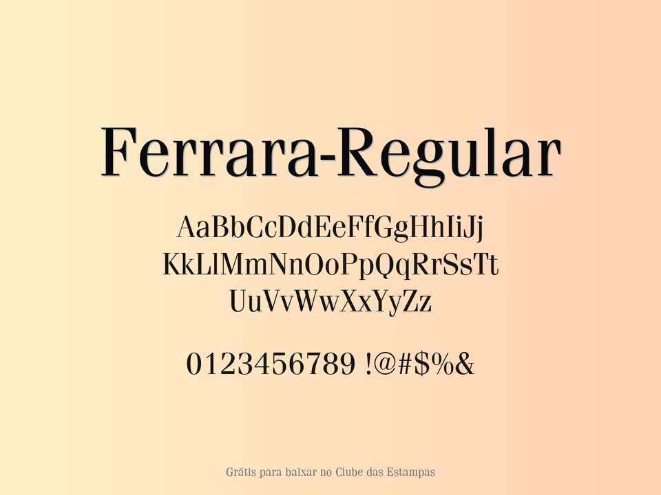 Fonte Ferrara Regular Grátis Para Baixar