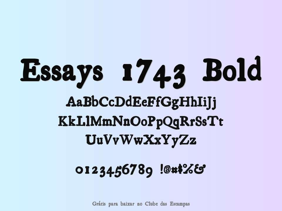 Fonte Essays 1743 Bold Grátis Para Baixar