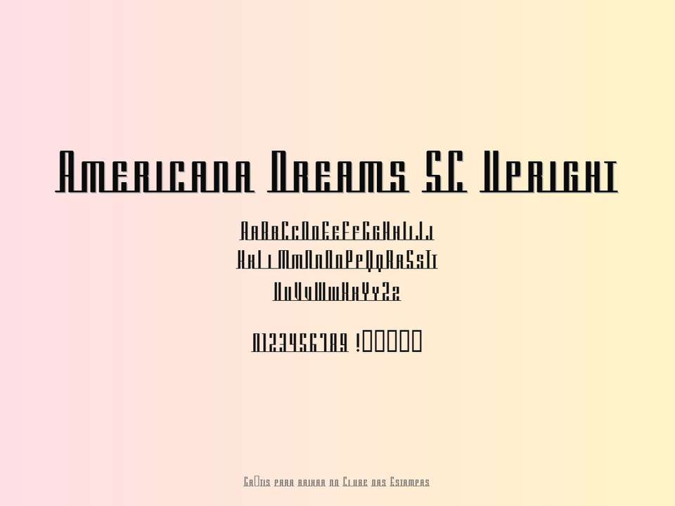 Fonte Americana Dreams Sc Upright Grátis Para Baixar