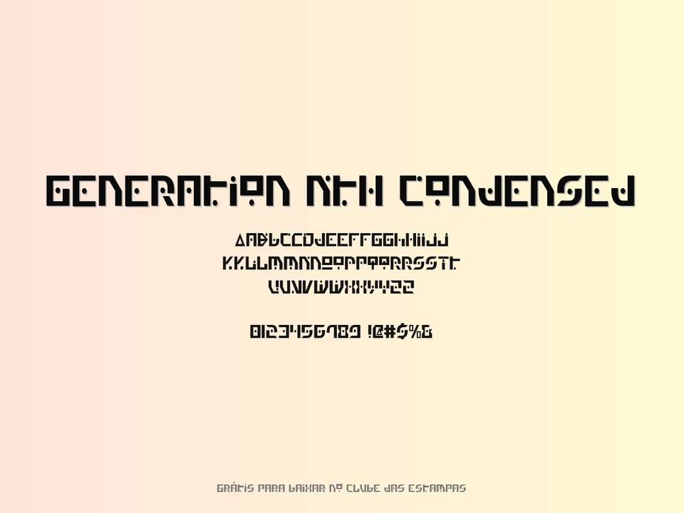 Fonte Generation Nth Condensed Grátis Para Baixar