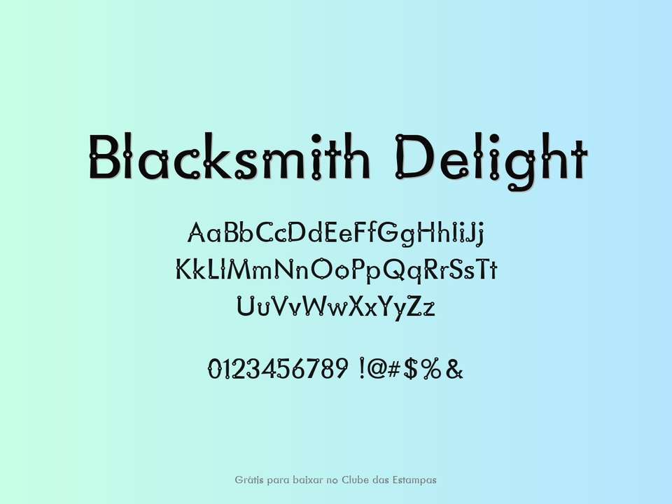 Fonte Blacksmith Delight Grátis Para Baixar