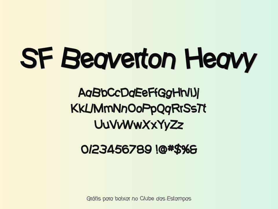 Fonte Sf Beaverton Heavy Grátis Para Baixar