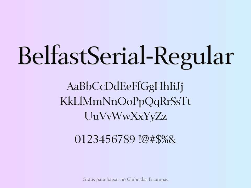 Fonte Belfastserial Regular Grátis Para Baixar