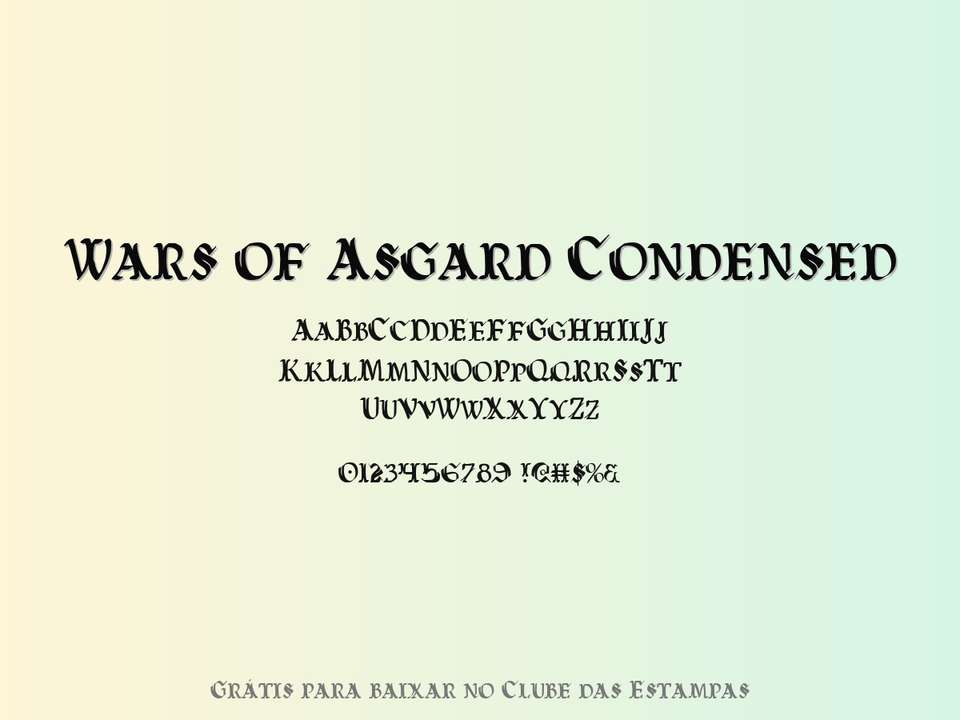 Fonte Wars Of Asgard Condensed Grátis Para Baixar