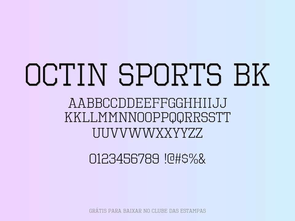 Fonte Octin Sports Bk Grátis Para Baixar