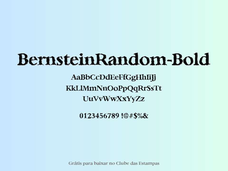 Fonte Bernsteinrandom Bold Grátis Para Baixar