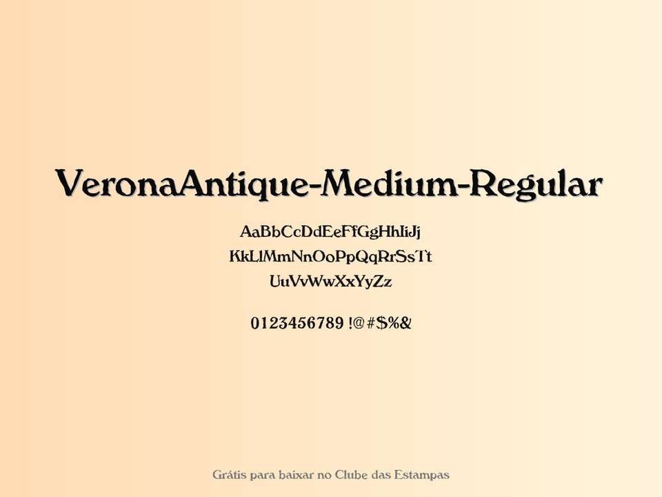 Fonte Veronaantique Medium Regular Grátis Para Baixar