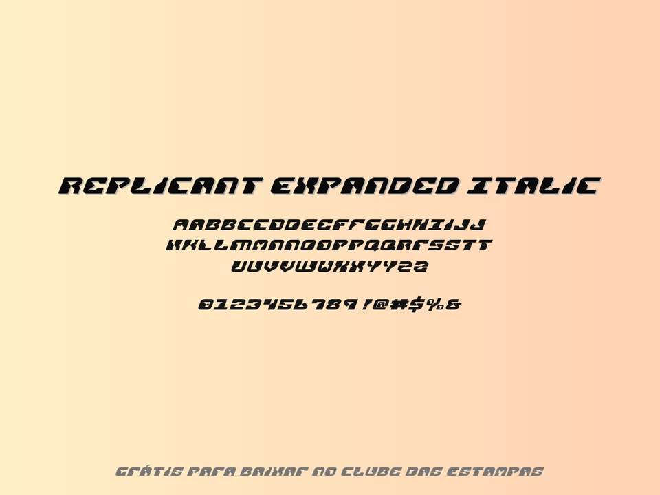 Fonte Replicant Expanded Italic Grátis Para Baixar