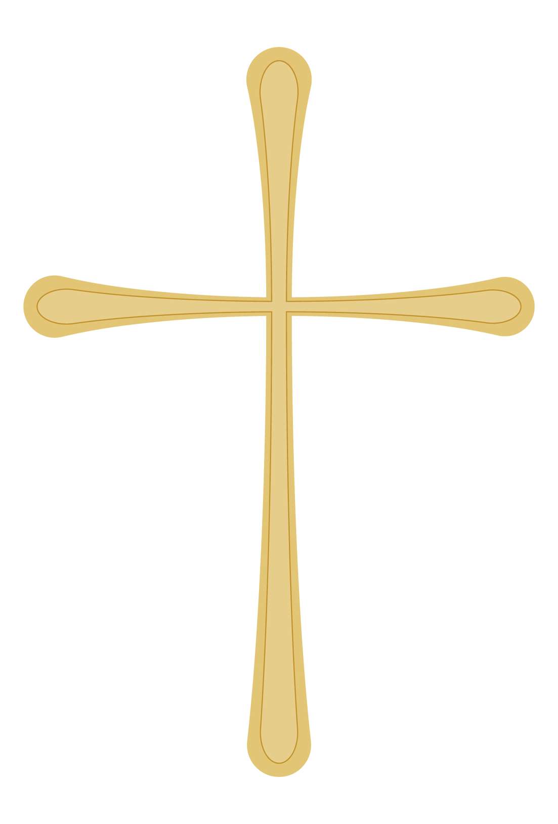 Cruz Religiosa Estilizada Dourada Religião Png Grátis Para Baixar