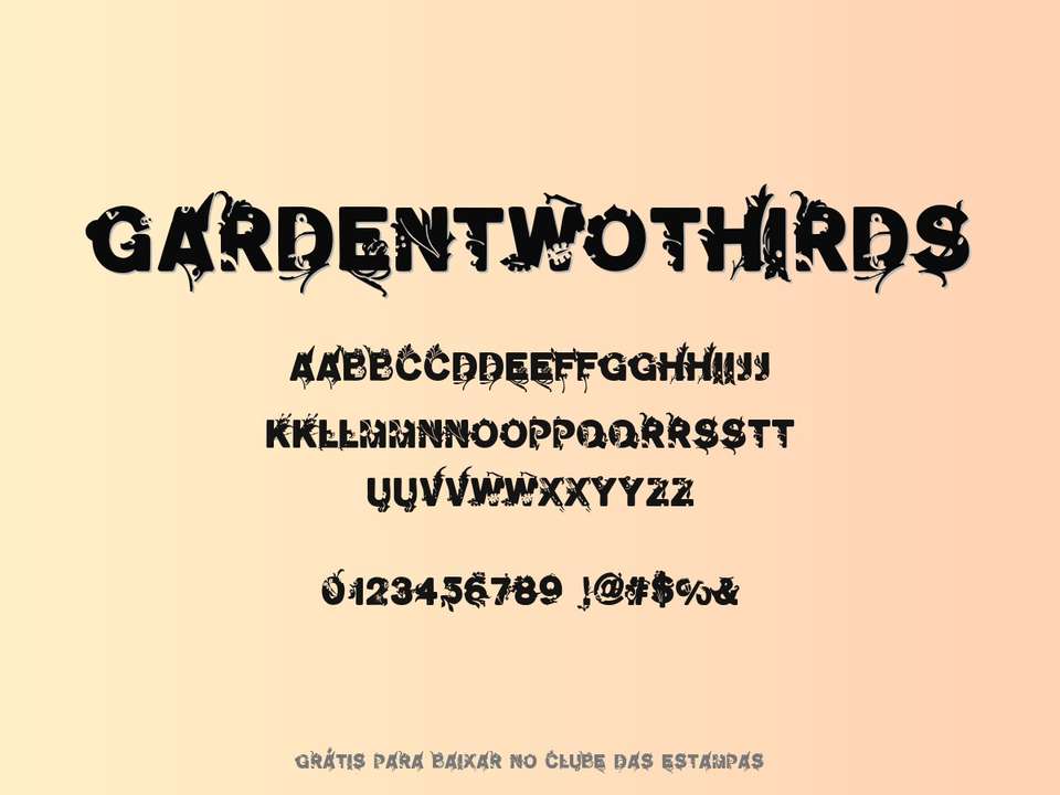 Fonte Gardentwothirds Grátis Para Baixar