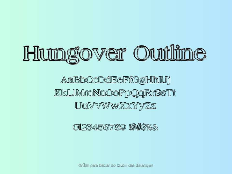 Fonte Hungover Outline Grátis Para Baixar