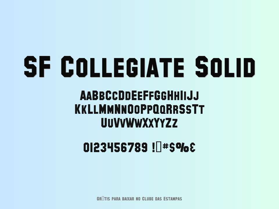 Fonte Sf Collegiate Solid Grátis Para Baixar