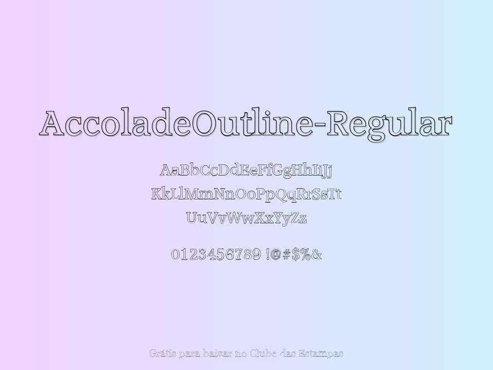 Fonte Accoladeoutline Regular Grátis Para Baixar