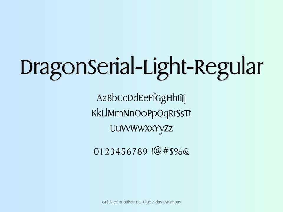 Fonte Dragonserial Light Regular Grátis Para Baixar