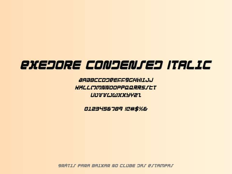 Fonte Exedore Condensed Italic Grátis Para Baixar
