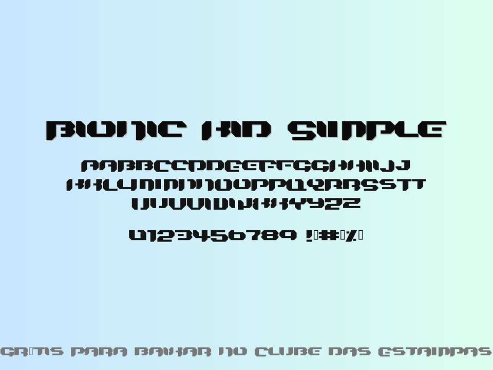 Fonte Bionic Kid Simple Grátis Para Baixar