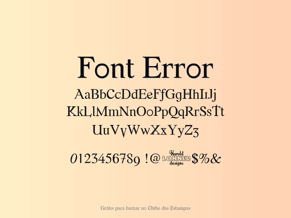 Fonte Font Error Grátis Para Baixar