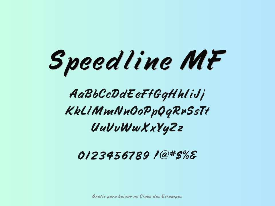 Fonte Speedline Mf Grátis Para Baixar