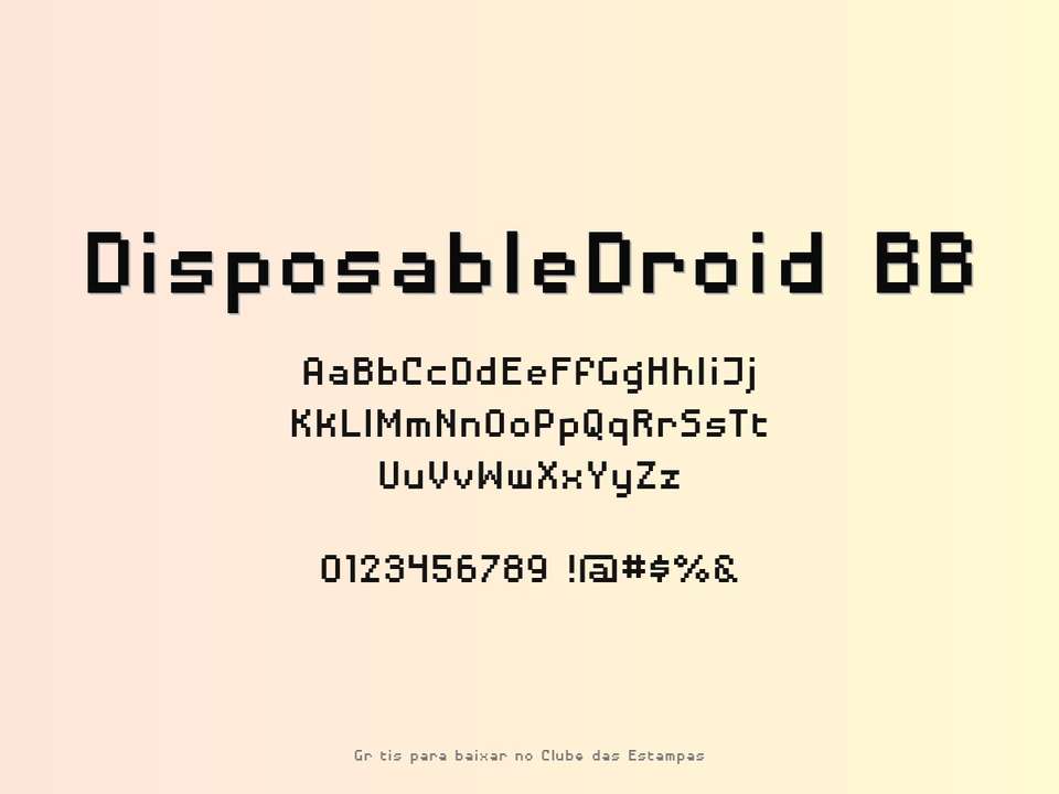 Fonte Disposabledroid Bb Grátis Para Baixar