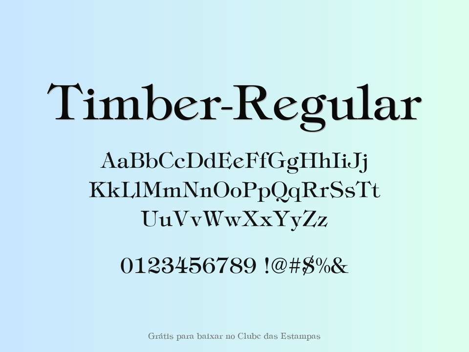 Fonte Timber Regular Grátis Para Baixar