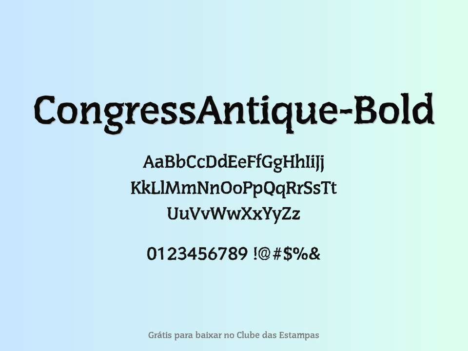 Fonte Congressantique Bold Grátis Para Baixar