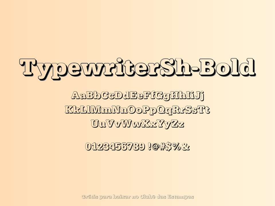 Fonte Typewritersh Bold Grátis Para Baixar