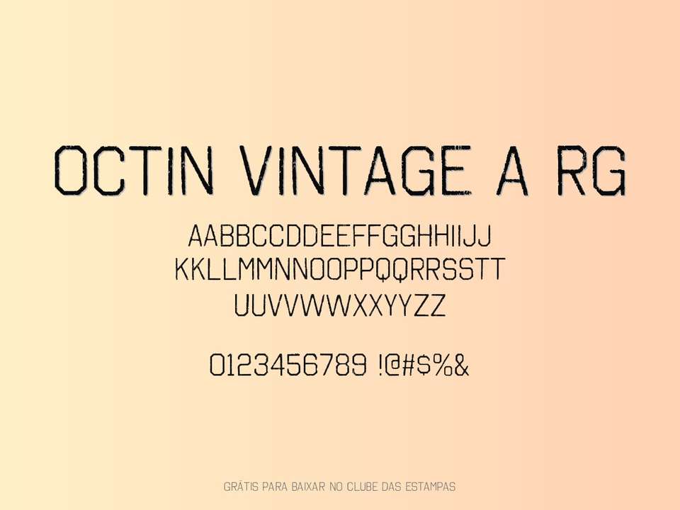 Fonte Octin Vintage A Rg Grátis Para Baixar