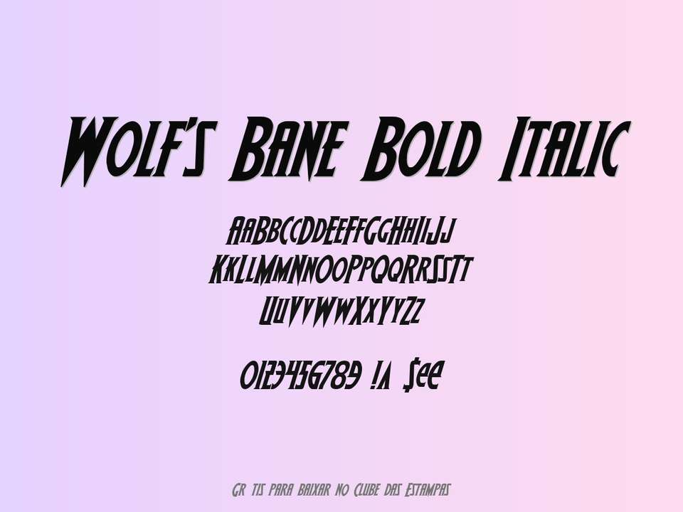 Fonte Wolf's Bane Bold Italic Grátis Para Baixar