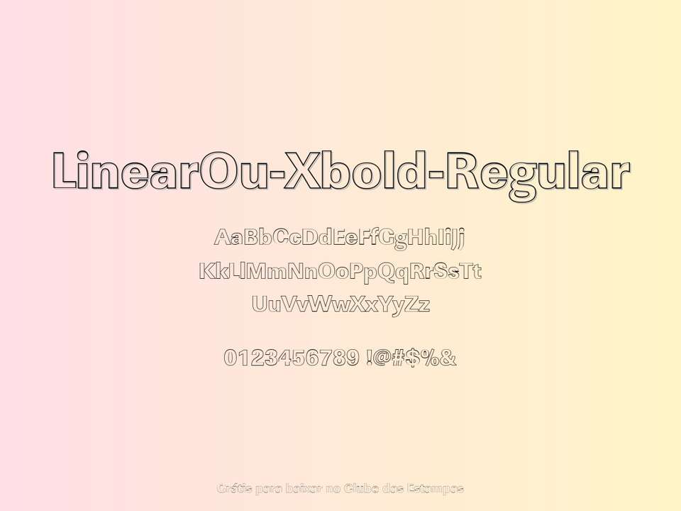 Fonte Linearou Xbold Regular Grátis Para Baixar