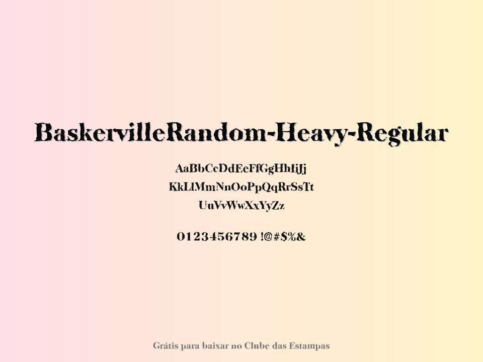 Fonte Baskervillerandom Heavy Regular Grátis Para Baixar