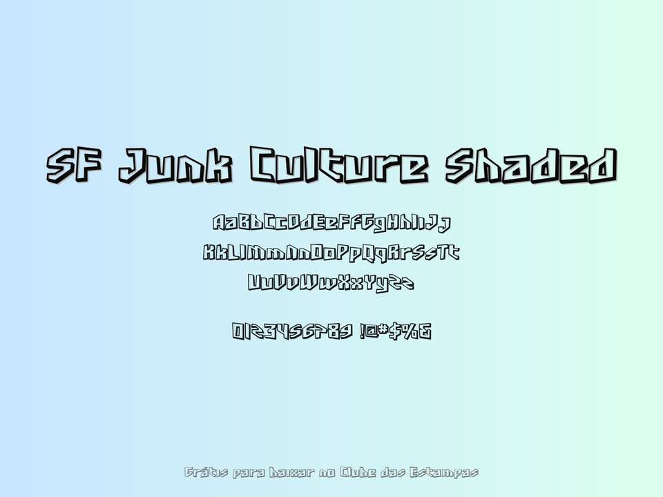 Fonte Sf Junk Culture Shaded Grátis Para Baixar