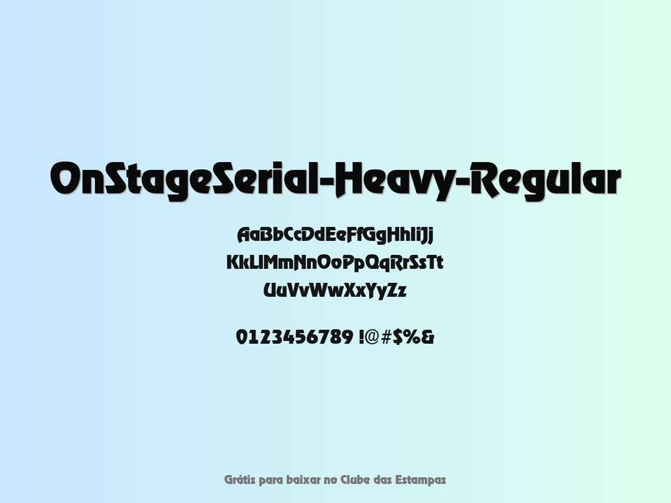 Fonte Onstageserial Heavy Regular Grátis Para Baixar
