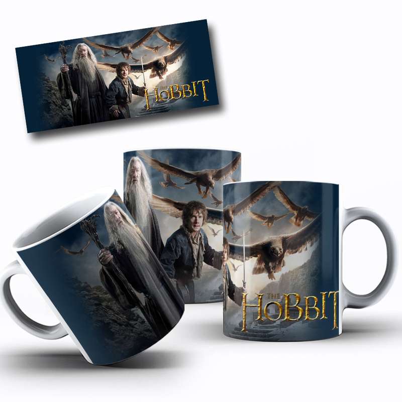 Arte Para Caneca O Hobbit Personagens Série Realista 10
