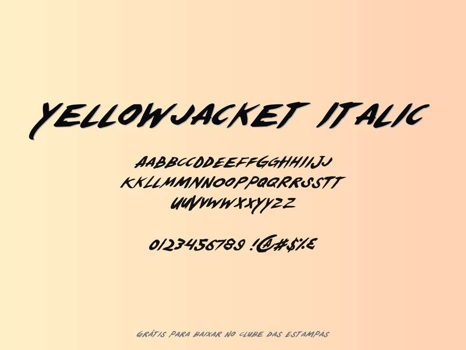 Fonte Yellowjacket Italic Grátis Para Baixar