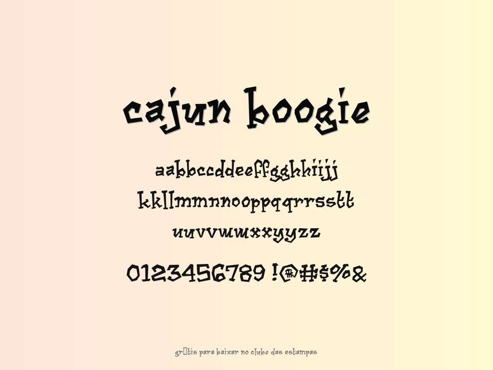 Fonte Cajun Boogie Grátis Para Baixar
