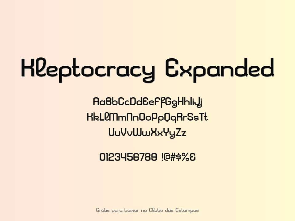 Fonte Kleptocracy Expanded Grátis Para Baixar