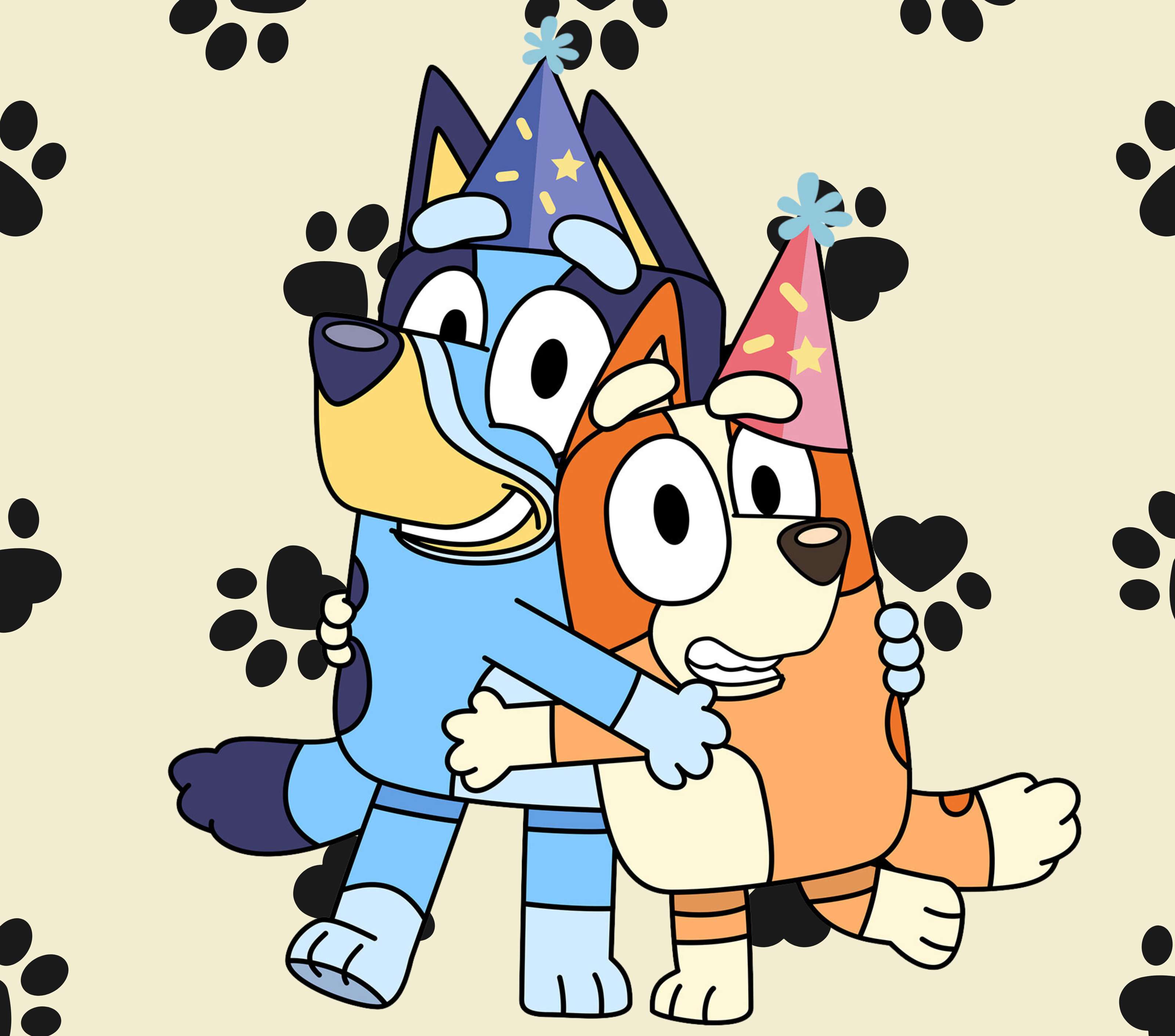 Ilustração De Personagens Bluey E Bingo Festa Desenho Animado Png Arte Para Caneca Grátis Pra Baixar