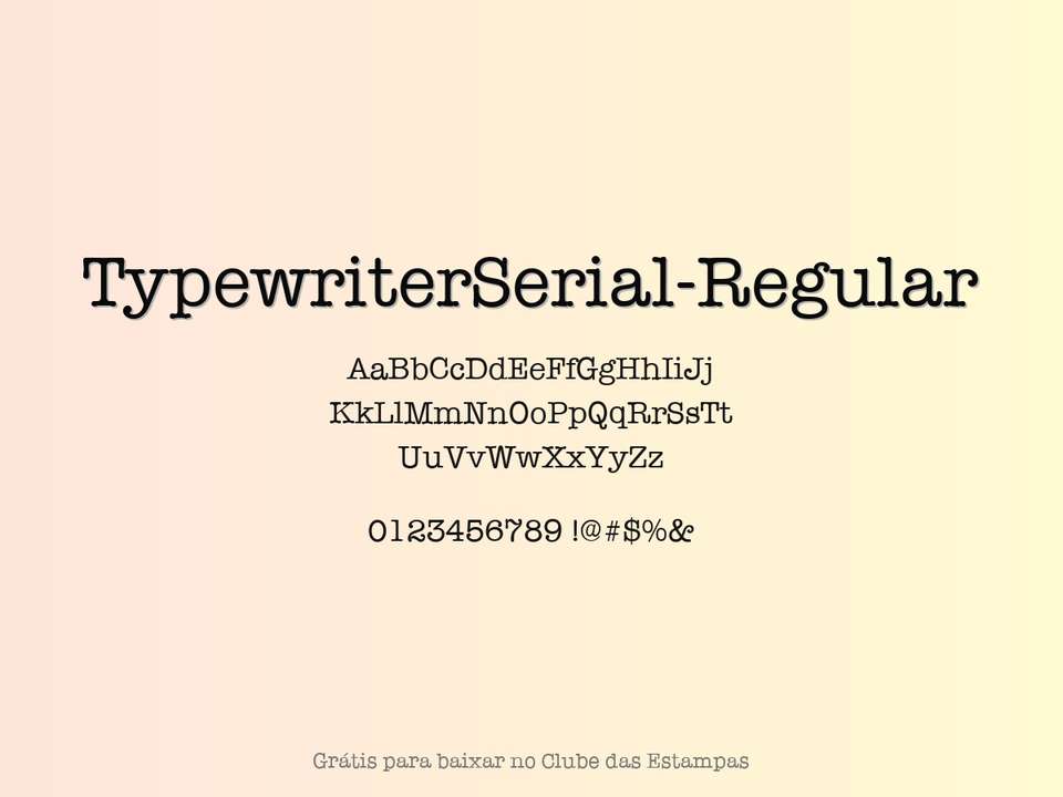 Fonte Typewriterserial Regular Grátis Para Baixar