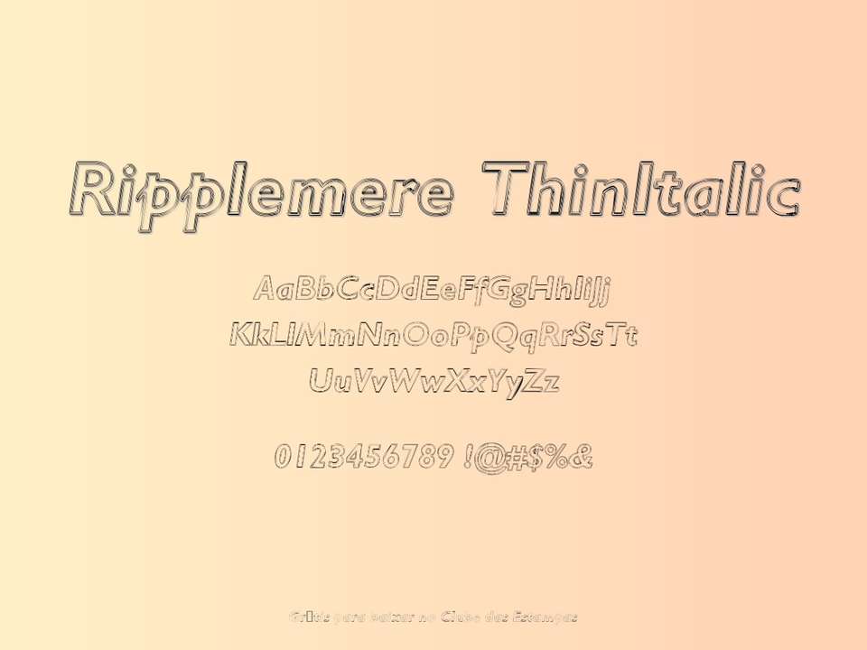 Fonte Ripplemere Thinitalic Grátis Para Baixar