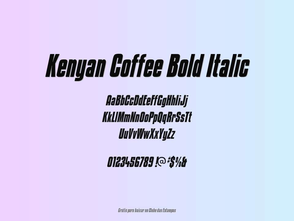 Fonte Kenyan Coffee Bold Italic Grátis Para Baixar