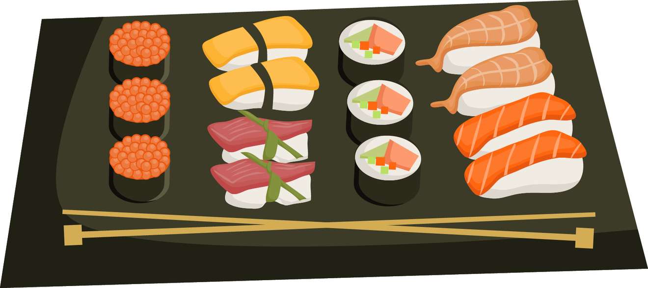 Variedade De Pratos De Sushi Comida Png Grátis Para Baixar
