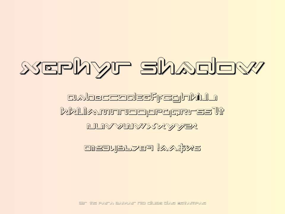Fonte Xephyr Shadow Grátis Para Baixar