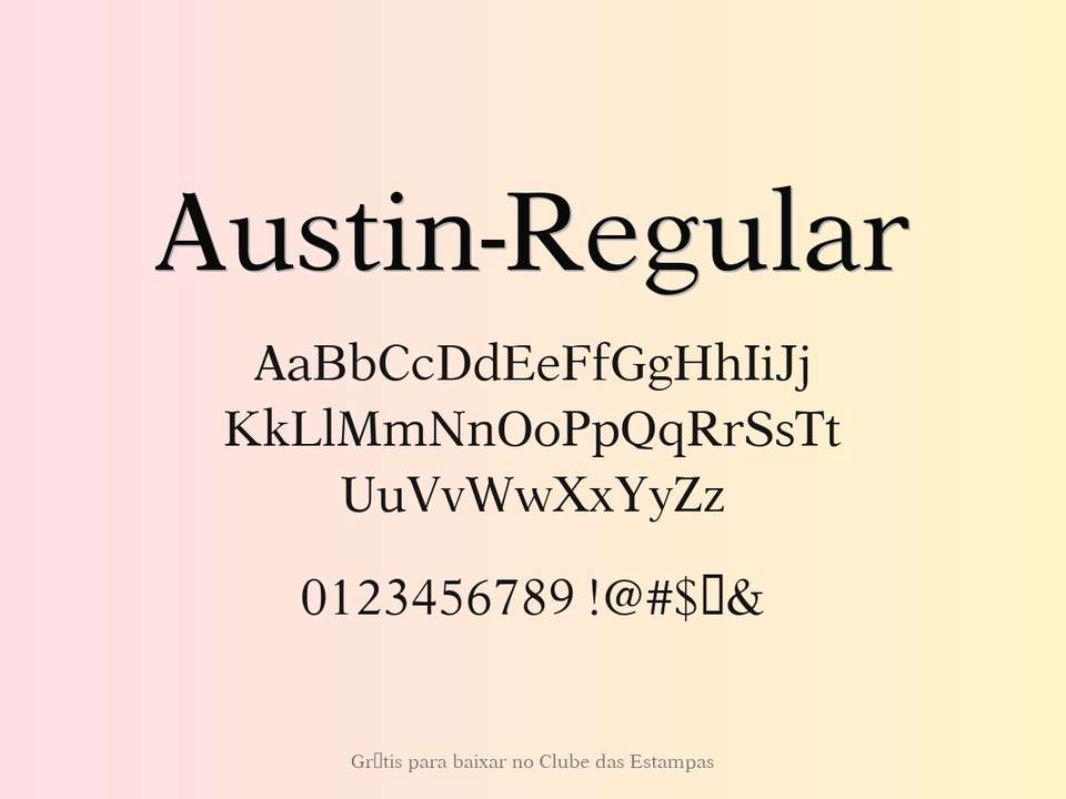 Fonte Austin Regular Grátis Para Baixar