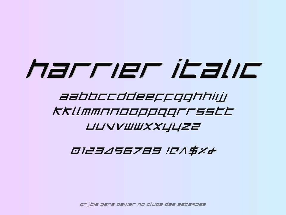 Fonte Harrier Italic Grátis Para Baixar