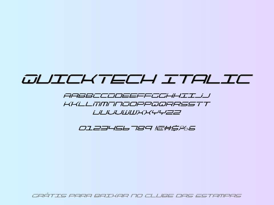 Fonte Quicktech Italic Grátis Para Baixar