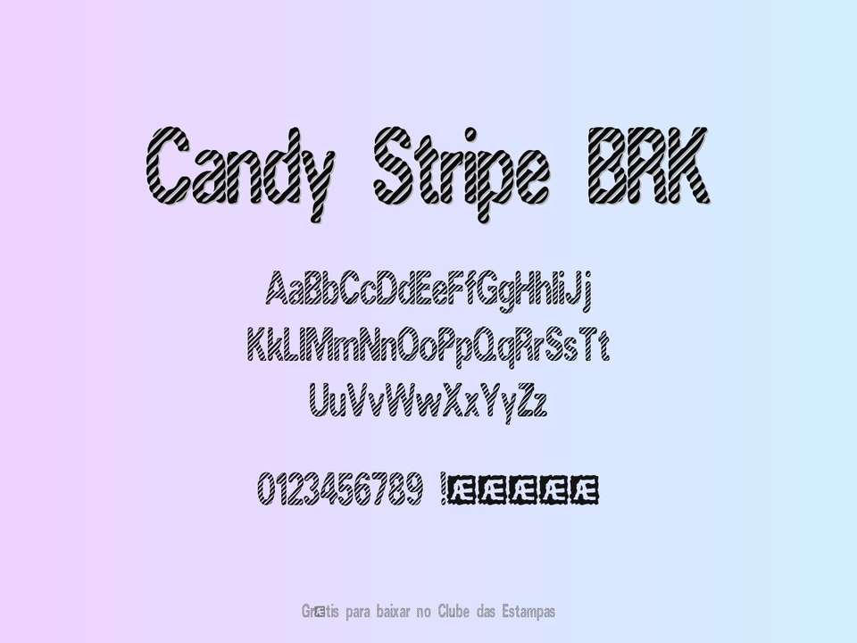 Fonte Candy Stripe Brk Grátis Para Baixar