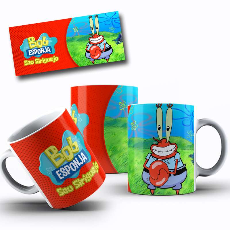 Arte Caneca Desenho Animado Bob Esponja (5)
