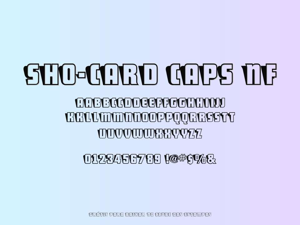Fonte Sho Card Caps Nf Grátis Para Baixar