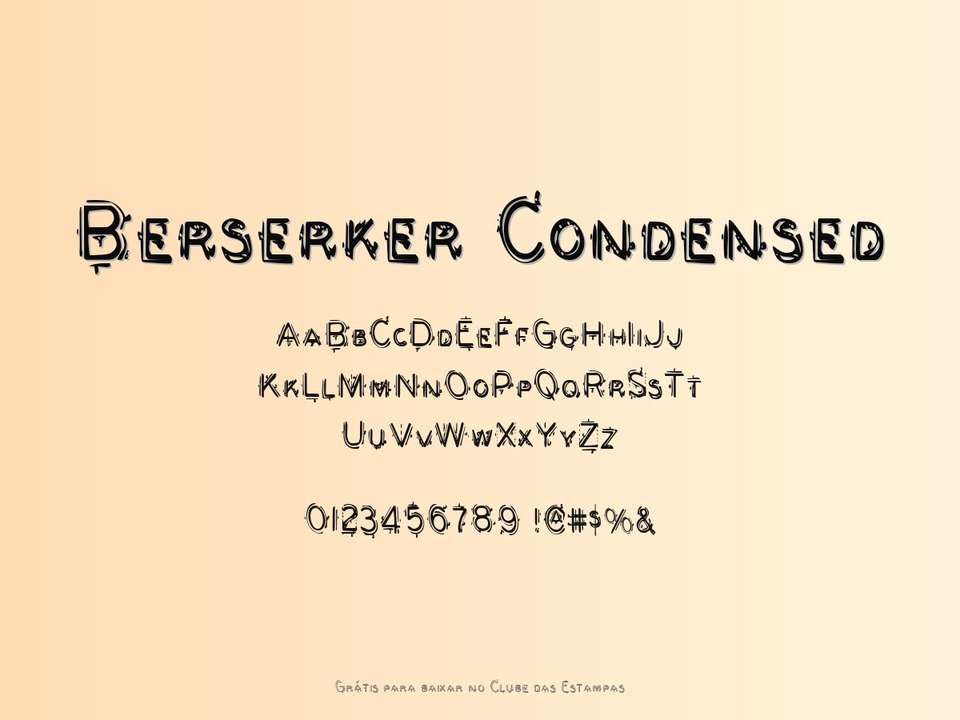 Fonte Berserker Condensed Grátis Para Baixar