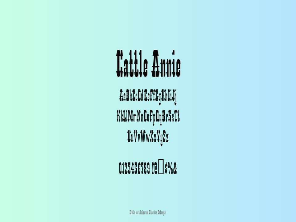 Fonte Cattle Annie Grátis Para Baixar